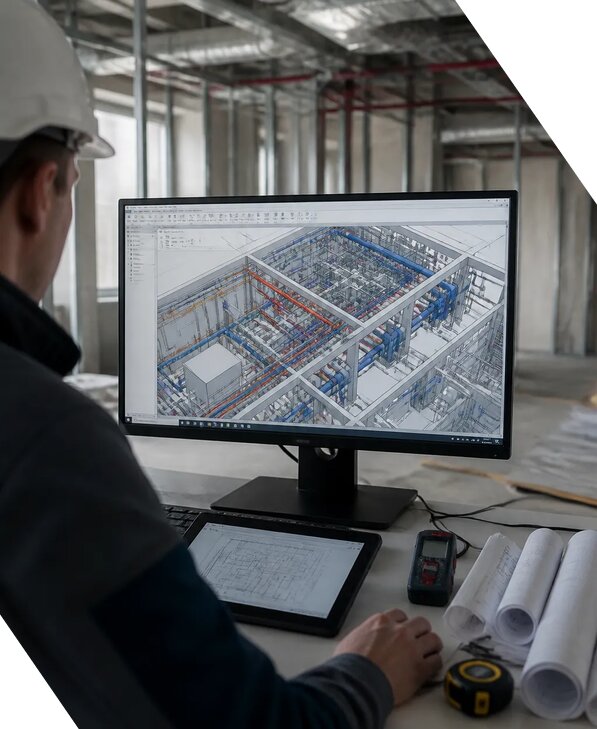 Создание BIM модели инженерных сетей для объектов в Богородицке